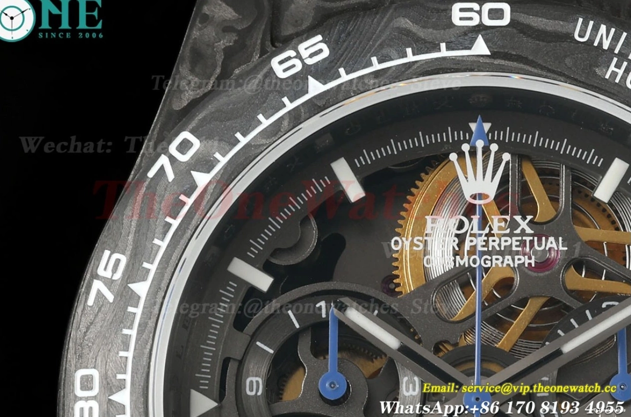 Daytona Carbon Black Diw Dial NY Skeleton N6F DD4801 40mm 0424